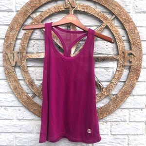 2 workout tanks (black and pink)